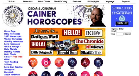 horoscope today oscar cainer|Cainer Horoscopes for Today